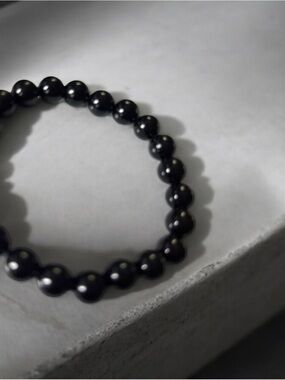 Black Onyx 8mm Beaded Stretch Bracelet